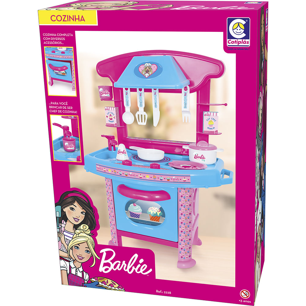 Barbie Chef Carrinho de Compras para Brincar de Faz de Conta
