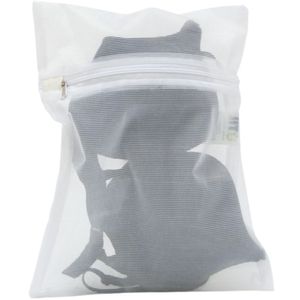 Saco Para Lavar Roupa Com Ziper Bag Limp P Poliéster Branco 30x25cm - Útil