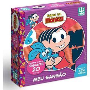 Jogo Quebra Cabeça Gigante Turma da Mônica Meu Sansão Plástico Vermelho 20 Peças - Nig Brinquedos