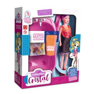 Banheirinha Pretty Collection Cristal Plástico Rosa - Lua De Cristal