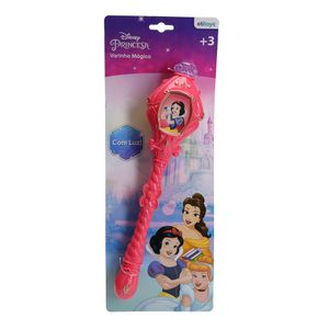 Varinha Mágica Princesas Com Luz Plástico Rosa - Etitoys