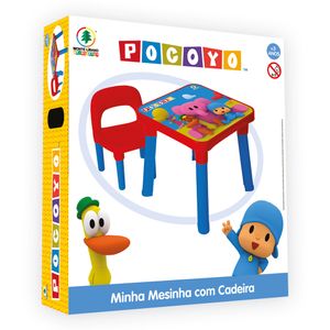 Mesinha Com Cadeira Infantil Pocoyo Plástico Colorido - Monte Libano