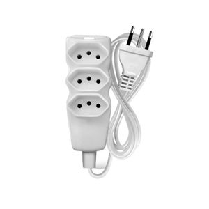 Extensão Cabo PP Com 3 Metros Branco 3x0,75 - Megatron