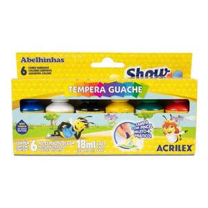 Tinta Guache com 6 Show com Pincel - Acrilex