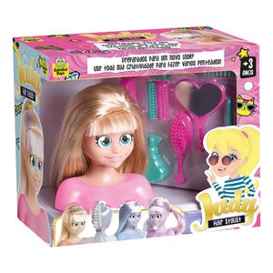 Busto Boneca Judy Hair Stylist Plástico Colorido 430 - Samba Toys