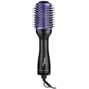 Escova Secadora Oval Easy Cabo Giratório Preto Com Detalhes Em Lilás 220v 560008 - Taiff