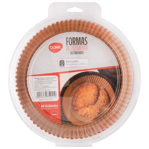 Kit Forma Descartável de Papel Redonda Para Fritadeira Elétrica 20cm 50 Peças - Clink