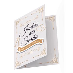 Cartão de Casamento Juntos Vocês Serão Felizes CSMT004REC - Sude