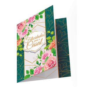 Cartão de Casamento Felicidades Para O Casal CSMT007REC - Sude