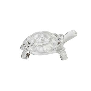 Enfeite Decorativo Tartaruga Vidro Transparente 12x8,5cm 4157 - B10