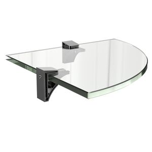 Prateleira de Vidro Transparente com Suporte Belle Vídrio 08x25x25cm VIDRIOR2525INC - Multivisão
