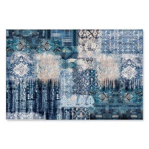 Tapete Sala Persian Poliéster Azul 100x140cm 21256216 - Fina Estampa