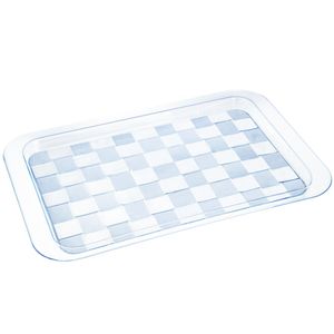 Bandeja Retangular Ibiza Premium Plástico Cristal Translúcido 39,1x25,4x23cm - Keita