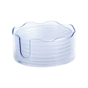 Porta Copos Premium 7 Peças Plástico Cristal Translúcido 8,9x10,8cm - Keita