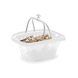 Cestinho Para Prendedor de Roupas Plástico Branco - Nitron
