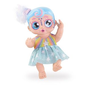 Boneca Collection Dolls By - Milk Glitter Em Vinil Vestido Colorido 682 - Milk