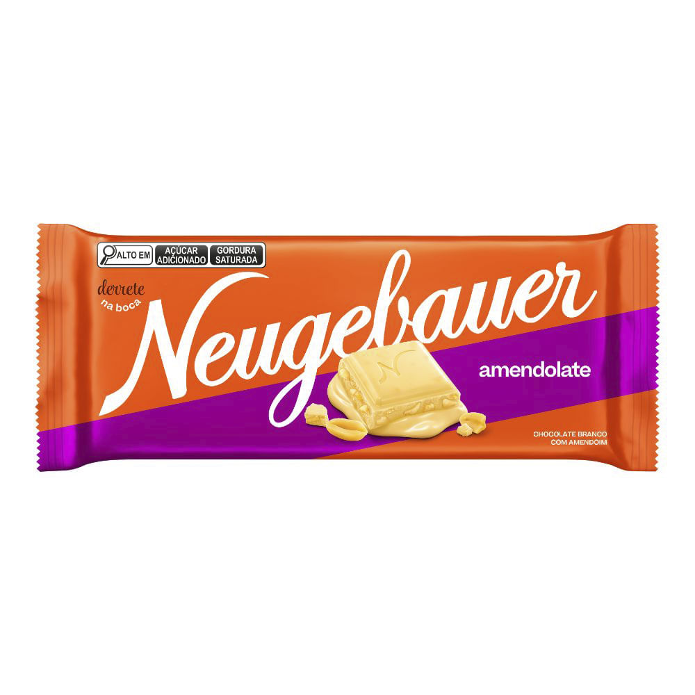 Barra de Chocolate Amendolate 80g 2201001833 - Neugebauer - lojasmel