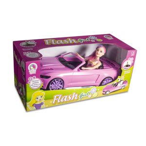 Carrinho Flash Girl Plástico Rosa 400 - Lua De Cristal