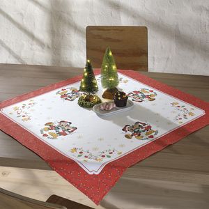 Toalha de Mesa Chá Clean Renova Estampado Natal Mickey e Minnie Licenciado III 78x78cm 5783470 - Dohler