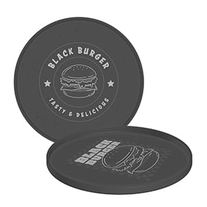 Prato Raso Black Burguer Polipropileno Cinza 20cm - Tramontina