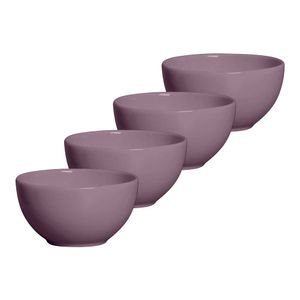 Kit com 4 Bowls C55 Cerâmica Faiança Malva 350ml -Alleanza Cerâmica