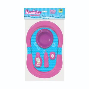 Banheira Com Acessórios Plástico Roxo 3070 - Toyer Brinquedos