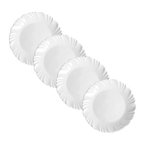Kit com 4 Pratos Duralex Opaline Pétala Sobremesa  19cm - Nadir