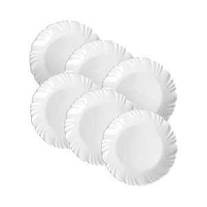 Kit com 6 Pratos Duralex Opaline Pétala Sobremesa  19cm - Nadir