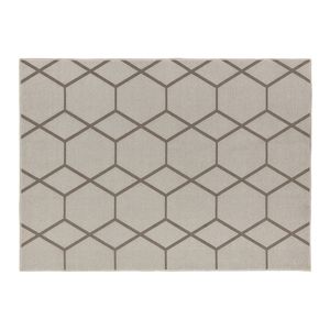 Tapete Sala Funcional Hexagonal  Areia 200x250cm 74724060010 - Jc Serrano