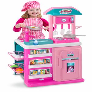 Cozinha Infantil Gourmet Polipropileno Rosa 8016 - Magic Toys