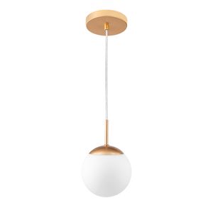 Pendente Dreams Bola Vidro 1 Lâmpada E27 Alumínio Dourado 15mm 40596 - Bronzearte