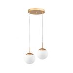 Pendente_Dreams_Bola_Vidro_2_Lâmpadas_E27_Alumínio_Dourado_15mm_Ref.41047_Bronzearte