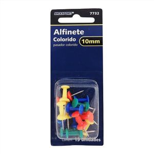 Alfinete 10mm Colorido com 15 Unidades - Brasfort