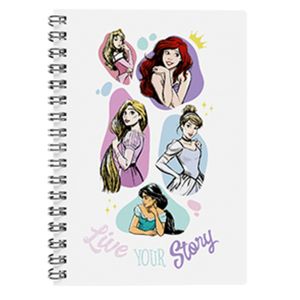 Caderno Universitário Princesas 10 Matérias  Capa Dura 707010208 - Culturama