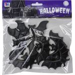 Acessório_Halloween_Pacote_Mini_Morcegos_Plástico_Pp_Preto_6_Peças_Ref.XIS0752_Toymaster