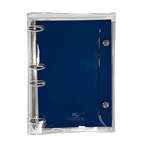 Fichário Colegial Basic Vision Cristal Azul 192 Folhas 3989 - Dac