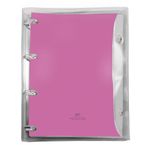 Fichário_Colegial_Basic_Vision_Cristal_Rosa_192_Folhas_Ref.3990_Dac