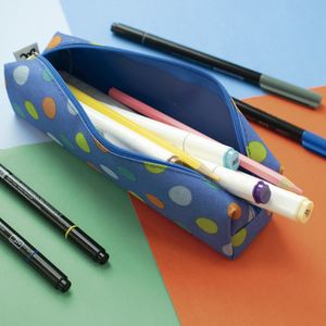 Estojo Escolar Médio Tecido Estampa Poá Colorido Sortido 4031 - Dac