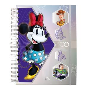 Mini Caderno Smart Disney 100 Com Elástico 80 Folhas 4048 - Dac