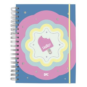 Caderno Smart Universitário Hello Com Elástico 1 Matéria 80 Folhas 4064 - Dac