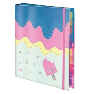Fichário Colegial Hello Com Elástico 48 Folhas 4066 - Dac