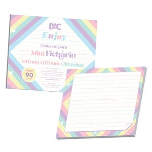Refil Para Mini Fichário Enjoy 80 Folhas 4164RE - Dac