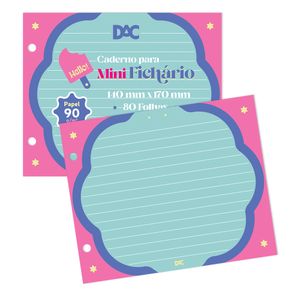 Refil Para Mini Fichário Hello 80 Folhas 4183RE - Dac