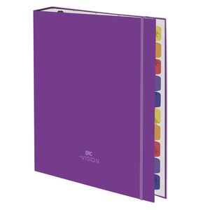 Fichário Universitário Vision Com Elástico Purple 48 Folhas 4222 - Dac