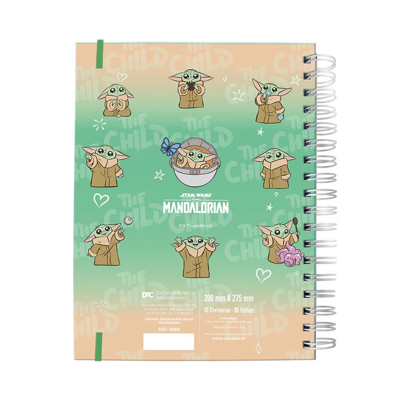 Caderno_Smart_Universitário_Star_Wars_Mandalorian_Com_Elástico_1_Matéria_80_Folhas_Ref.4217_Dac