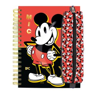 Estojo Escolar Disney Mickey Com Elástico Para Fixar Em Caderno 4238 - Dac