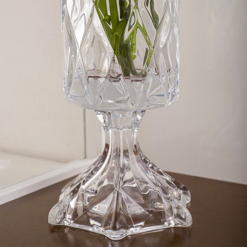 Vaso__Diamond_Com_Pé_Cristal_Deli_12,5x41cm_Ref.4433_Lyor