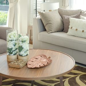 Folha Decorativa Old Leaf Poliresina Bege UD374 - Up Home