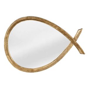 Espelho Decorativo Laço Poliresina Dourado 20cm UD365 - Up Home
