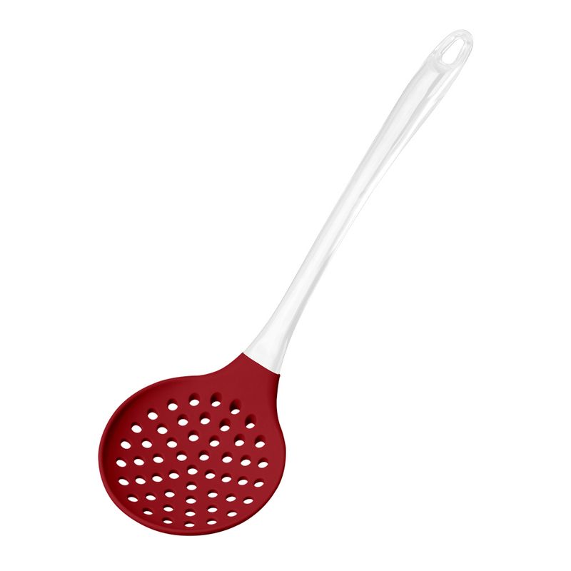 Escumadeira_Silicone_Cabo_Acrílico_Vermelha_Ref.UD035_Up_Home